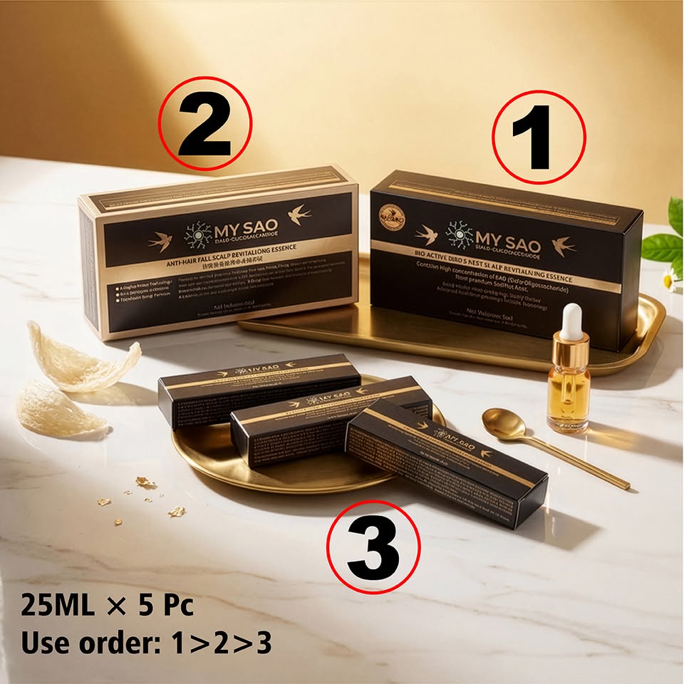 MY SAO PROSAO Flagship Set 25 mL × 5 Pieces · Use order 1 → 2 → 3 · official application sequence